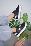 Freemax Kadın Anatomik Garantili  Hafif Esnek Rahat Sneaker Spor Ayakkabı cnp5974 Siyah Beyaz